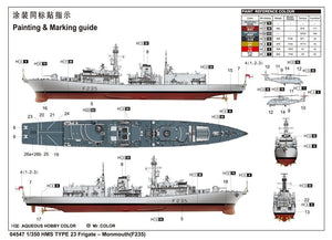 Trumpeter 04547 HMS TYPE 23 Frigate Monmouth (F235) 1/350 – imagen 2