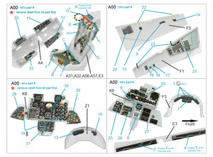 Quinta Studio QD72065 F-4EJ KAI 3D-Printed &amp;amp; colored Interior on decal paper (FineMolds) 1/72 – obrázek 2