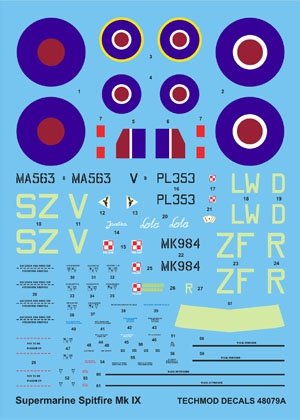 Techmod 48079 - Supermarine Spitfire IX 1/48