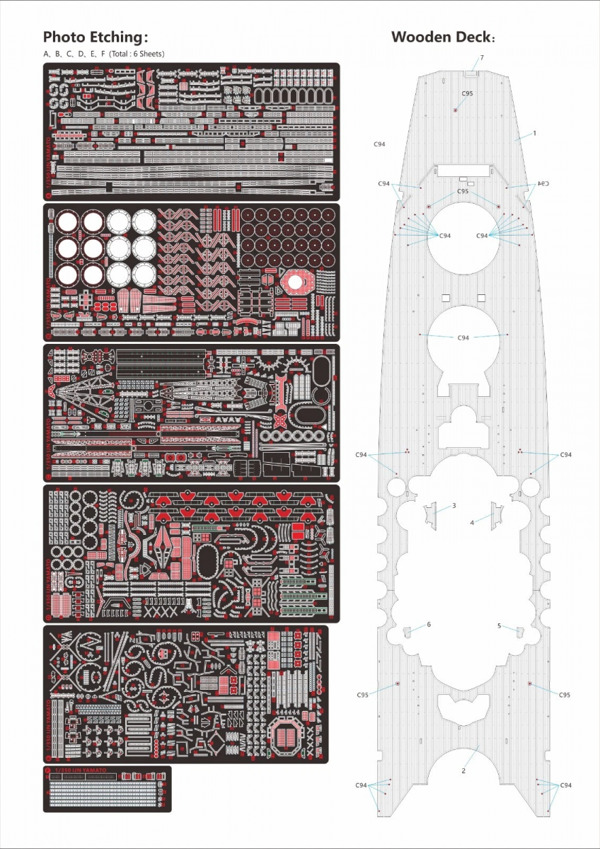 Very Fire BELBV350902DX IJN Yamato Warship Kit DX Deluxe version 1/350