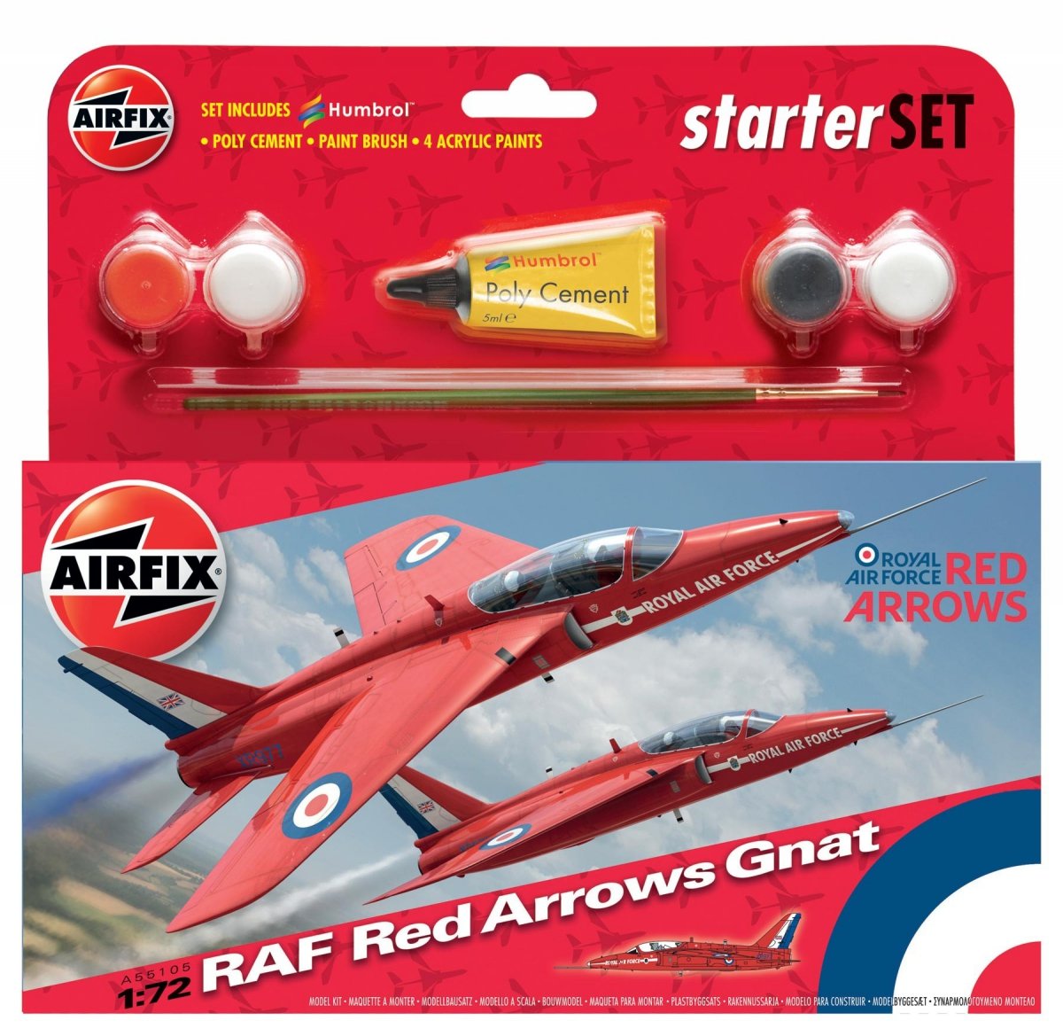Airfix 55105 RAF Red Arrows Gnat Model Kit