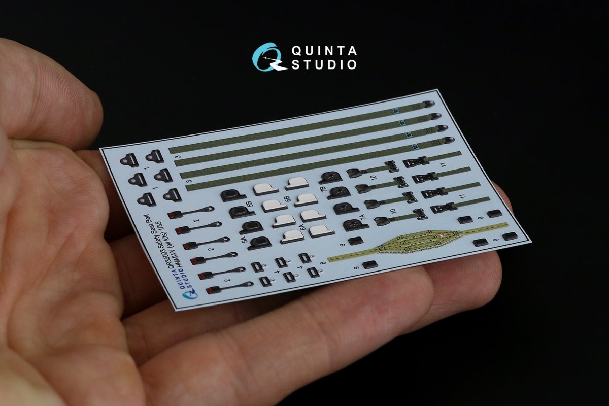 Quinta Studio QR35003 HUMVEE family belts, 3D-Printed &amp;amp; colored on decal paper (all kits) 1/35 – immagine 10
