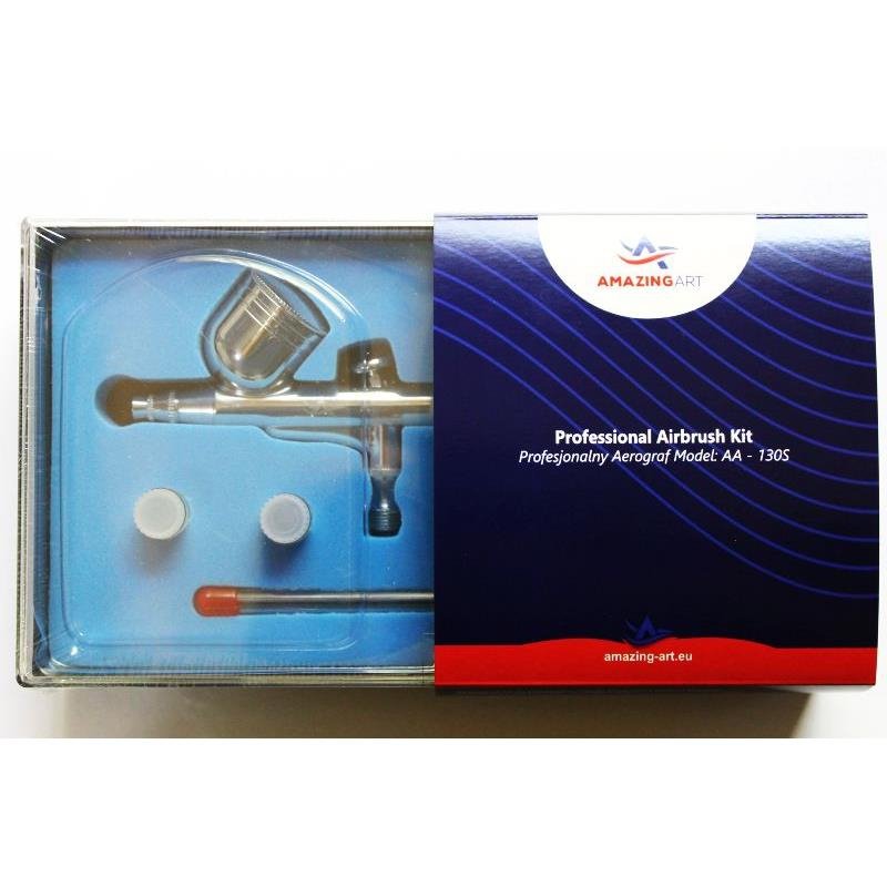 Amazing Art AA-130s (19410) Professional Gravity Airbrush - 0.2, 0.3, 0.5 mm nozzle