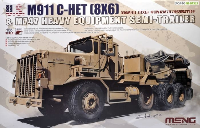 Semi-remorque pour engins lourds Meng Model SS-013 M911 C-HET et M747, échelle 1/35
