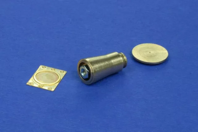 RB Model 35A09 Railroad flat buffer turned and photo etch brass kit set contains two buffers 1/35 – obrázek 4