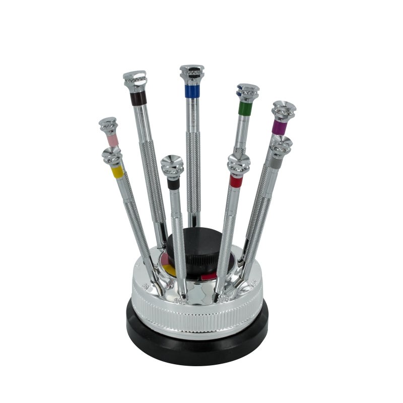 Modelcraft PSD1087 9 Piece Precision Screwdriver Set with Revolving Stand