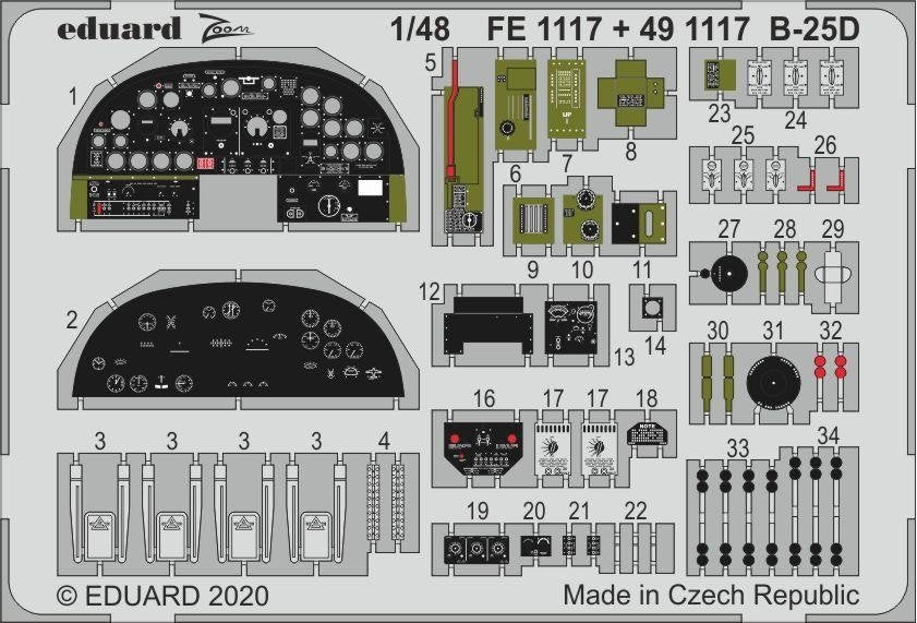 Eduard 491117 B-25D 1/48 REVELL – Bild 2