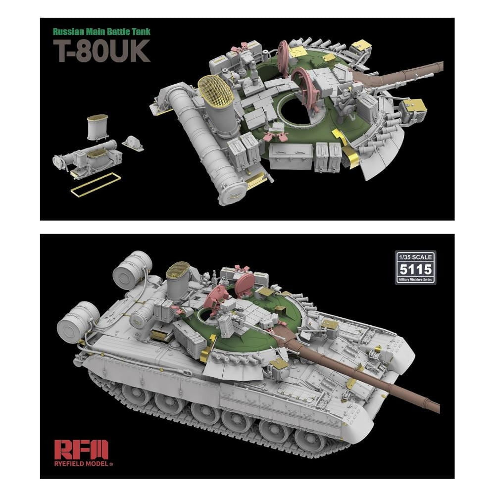Rye Field Model 5115 Russian T-80UK Main Battle tank 1/35 – obrázek 5