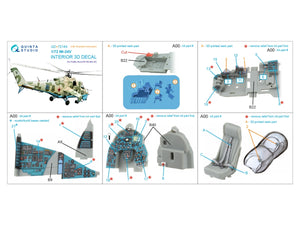 Quinta Studio QD+72184 Mi-24V 3D-Printed &amp;amp; colored Interior on decal paper (Hobby Boss/ARK Models) (with 3D-printed resin parts) 1/72 – immagine 12