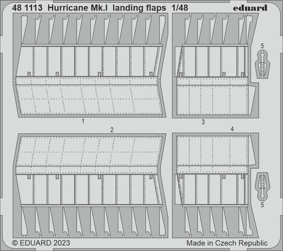 Maquette Eduard 481113 Hurricane Mk. et volets d'atterrissage HOBBY BOSS 1/48