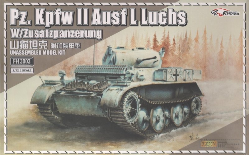 Flyhawk FH3003 Pz.Kpfw II Ausf L Luchs avec Zusatzpanzerung 1/72