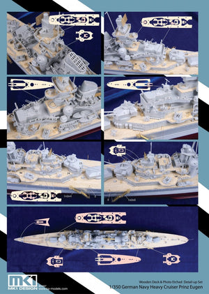 MK1 Design MD-35009 Prinz Eugen Wooden Deck TRU 1/350 – immagine 4