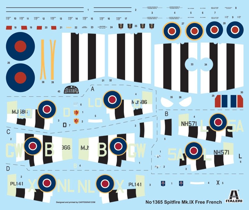 Italeri 1365 SPITFIRE Mk.IX Free French (1/72) – image 2