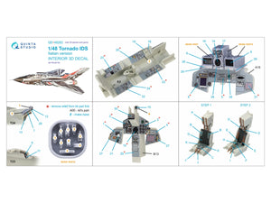 Quinta Studio QD+48262 Tornado IDS Italian 3D-Printed &amp;amp; colored Interior on decal paper (Revell) (with 3D-printed resin parts) 1/48 – Bild 2