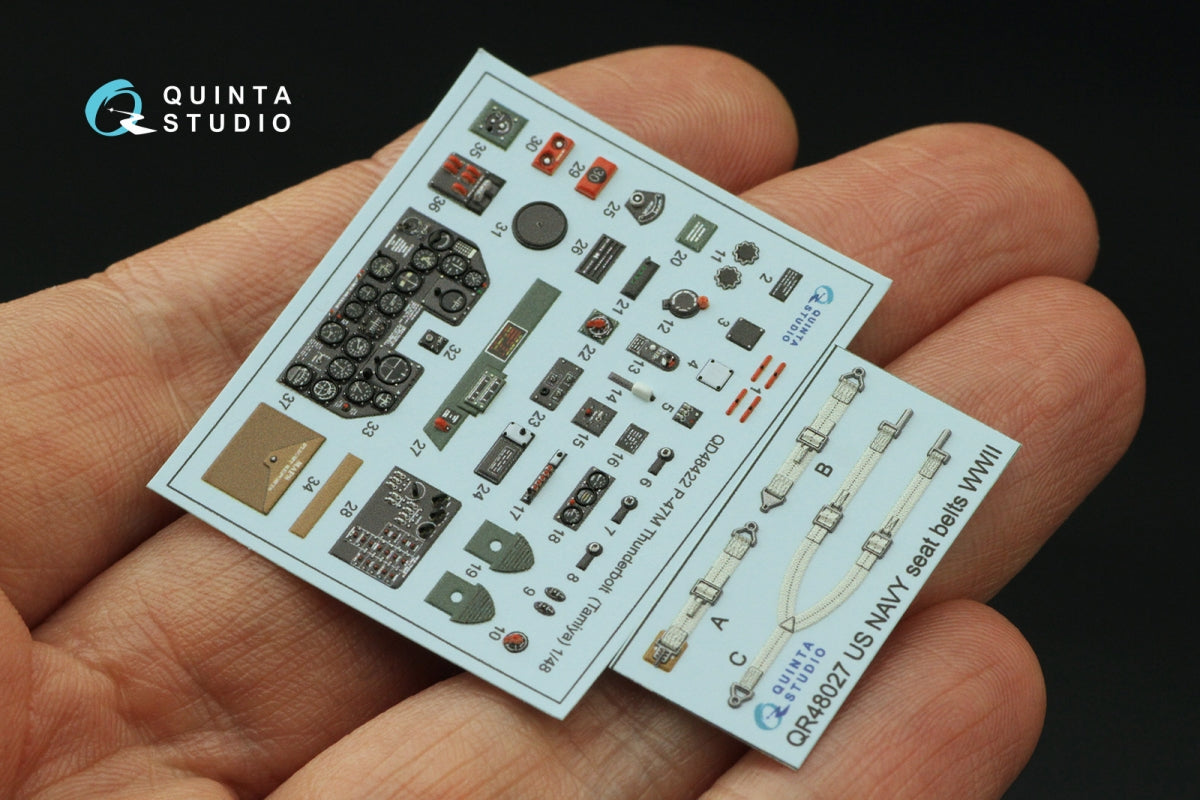 Quinta Studio QD48422 P-47M Thunderbolt 3D-Printed colored Interior on decal paper (Tamiya) 1/48 – Bild 2