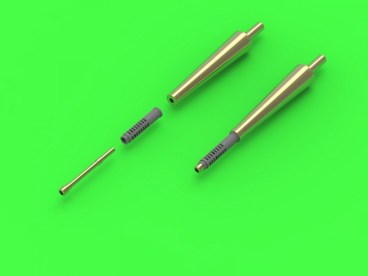Master AM-48-165 Spitfire Mk. IIb/Vb - 20mm Hispano cannon barrels in shrouds (for Eduard model) 1/48 – Bild 3