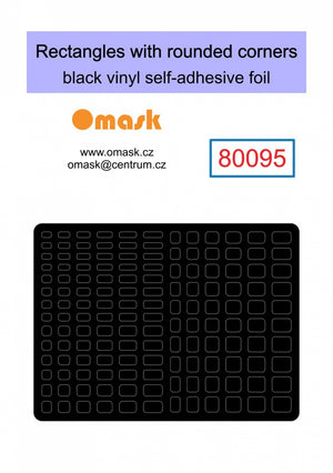 Omask X8001 Universal set 1 - black vinyl foil (80092, 80093, 80094, 80095, 80096) – zdjęcie 5