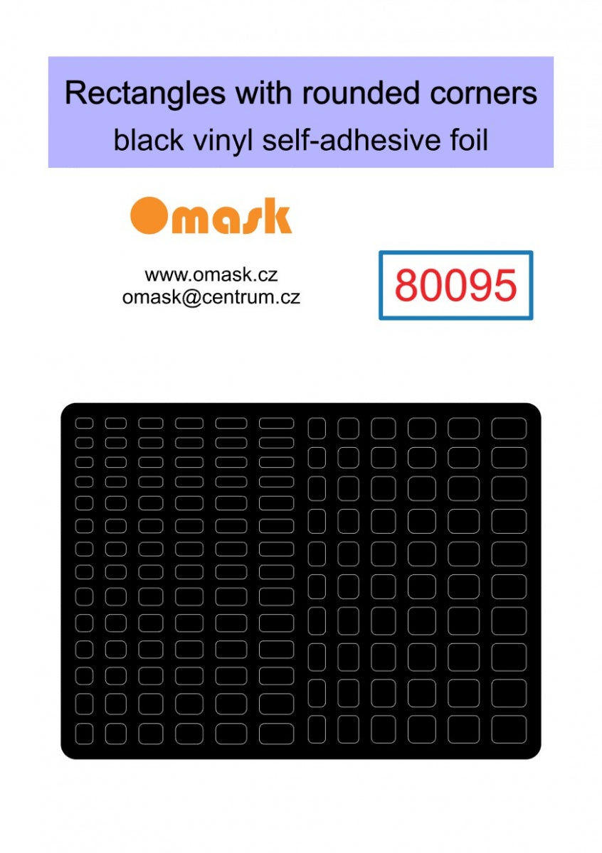 Omask X8001 Universal set 1 - black vinyl foil (80092, 80093, 80094, 80095, 80096) – zdjęcie 5