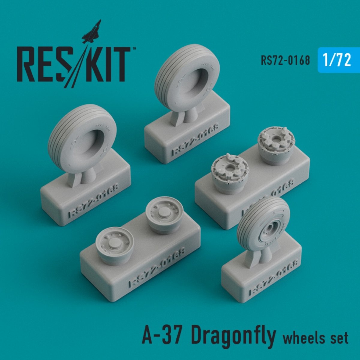 RESKIT RS72-0168 A-37 "DRAGONFLY" WHEELS SET 1/72