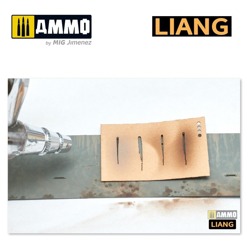 Liang 0002 Streaking &amp;amp; Wet Effects Airbrush Stencils – zdjęcie 6