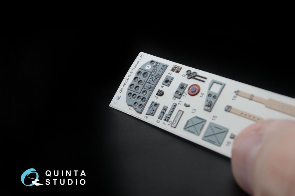 Quinta Studio QD48020 IL-2 3D-Printed &amp;amp; coloured Interior on decal paper (for Tamiya kit) 1/48 – zdjęcie 5