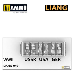 Liang 0401 3D-print Model Shoeprint Tools WWII 1/35 – immagine 2