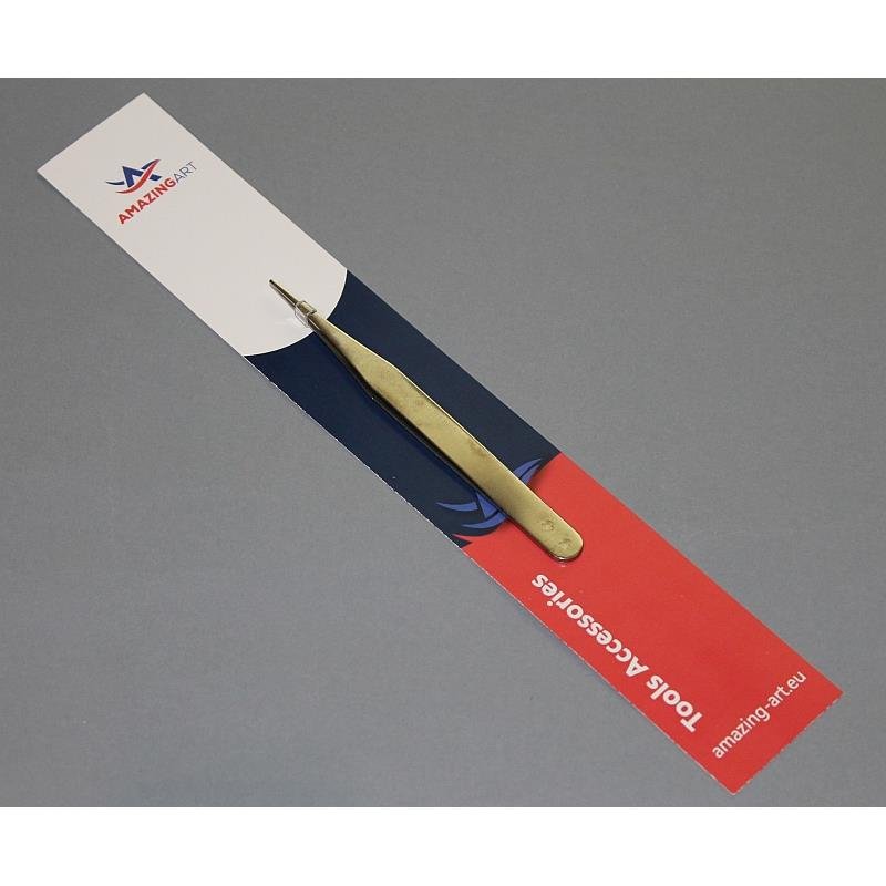 Amazing Art 18444 Straight Tweezers with Sharp Tip 12 cm