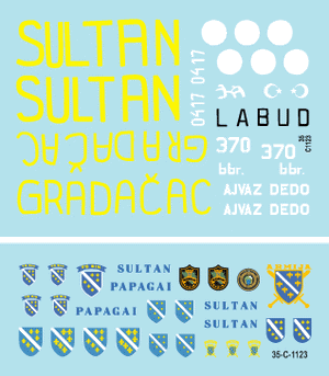 Star Decals 35-C1123 ARBiH - Armija Republike Bosne i Hercgovine (Muslim). T-55A tanks 1992-95 1/35 – image 3