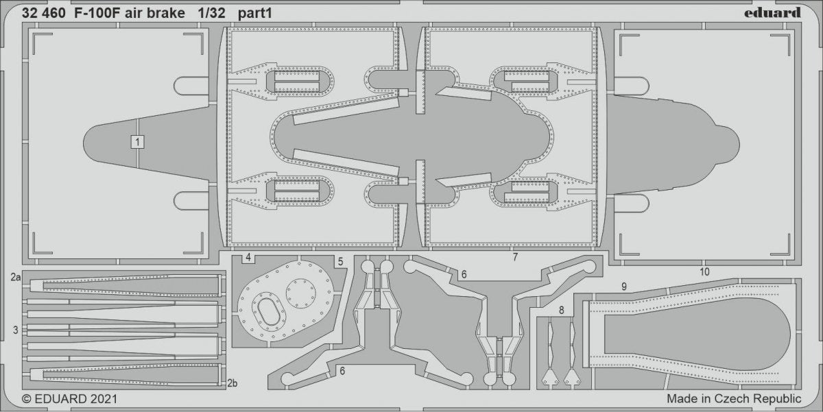 Eduard 32460 F-100F air brake for Trumpeter 1/32 – image 2
