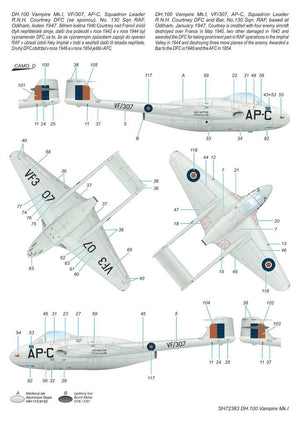 Special Hobby 72383 DH.100 Vampire Mk. I &amp;#39;RAF, RAAF and Armée de l&amp;#39;Air&amp;#39; 1/72 – obrázek 7