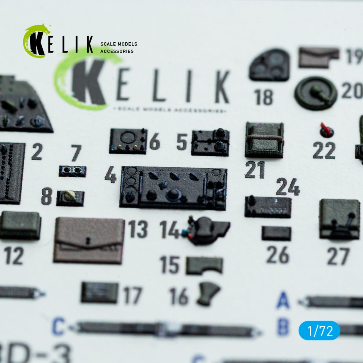 Kelik K72160 SBD-3 Dauntless - interior 3D decals for FlyHawk kit 1/72