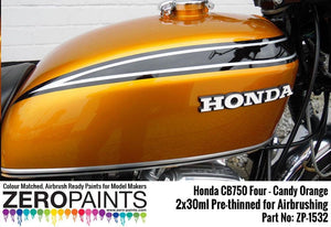 Zero Paints ZP-1532 Honda CB750 Four - Candy Orange Paint Set 2x30ml – image 2