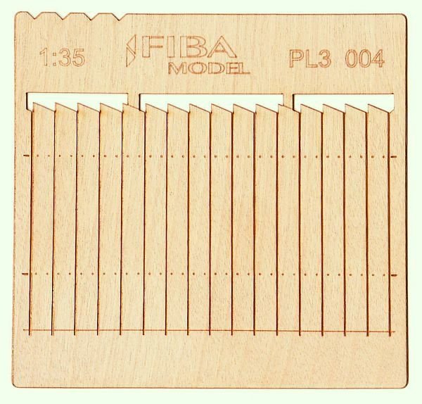 Model scene PL3-004 Wooden fence type 4 / Wooden fence 1/35