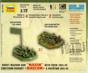 Zvezda 6104 SOVIET MACHINEGUN MAXIM WITH CREW 1941-43 1/72 – image 2