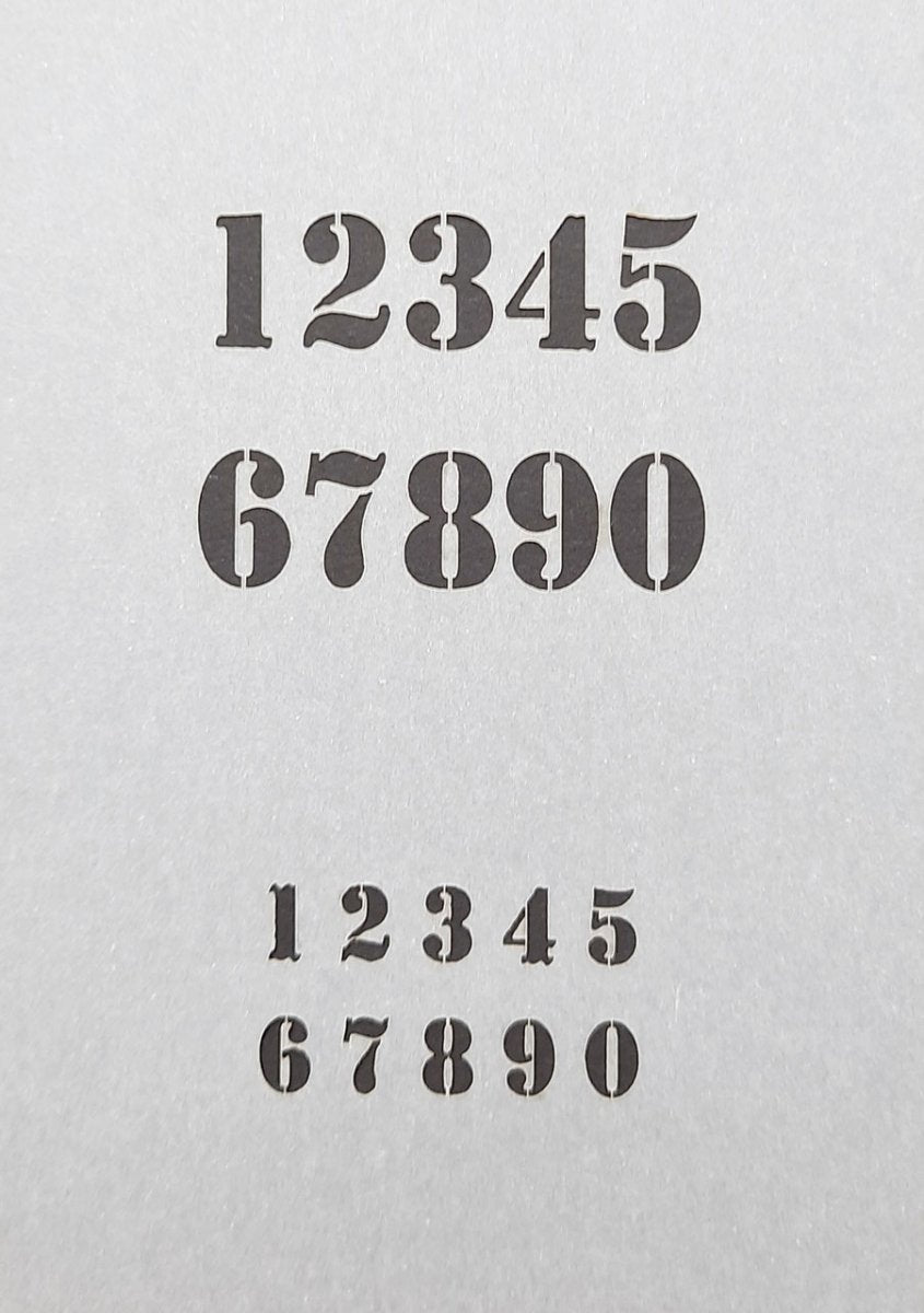 RT-Diorama 35603 Airbrush Stencil: Basic numbers 1/35 – image 2