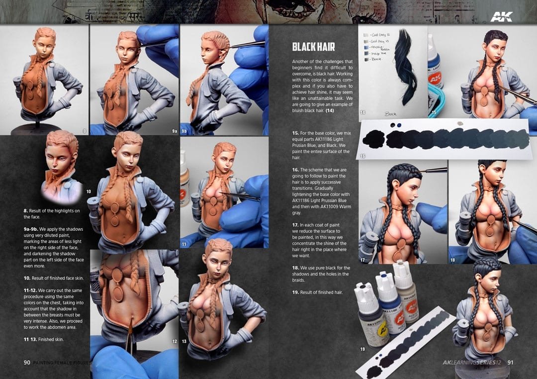 AK Interactive AK520 Learning 12 Painting Female Figures English – obrázek 7