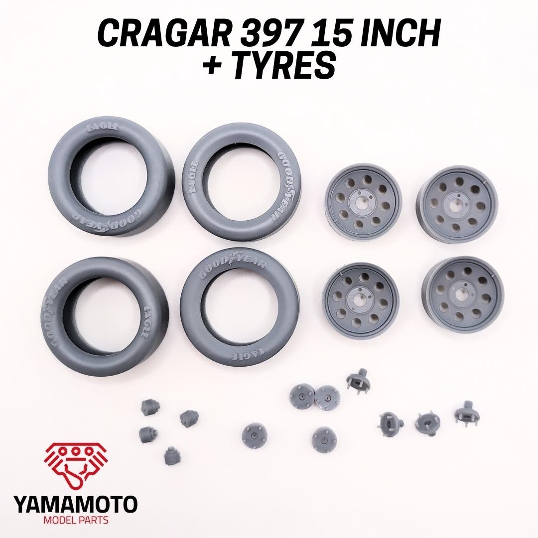 Yamamoto YMPRIM15 Cragar 397 15&amp;quot; + Tires Prokit! 1/24 – image 2