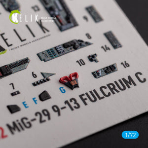 KELIK K72142 Mig-29 Fulcrum-C 9-13 interior 3D decals for GWH kit 1/72 – image 2