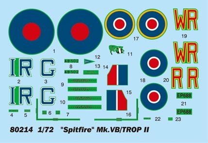 Hobby Boss 80214 Spitfire MK.Vb TROP 1/72 – obrázek 3