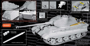 Dragon 6848 Sd.Kfz.182 Kingtiger Porsche Turret w/Zimmerit 1/35 – image 4