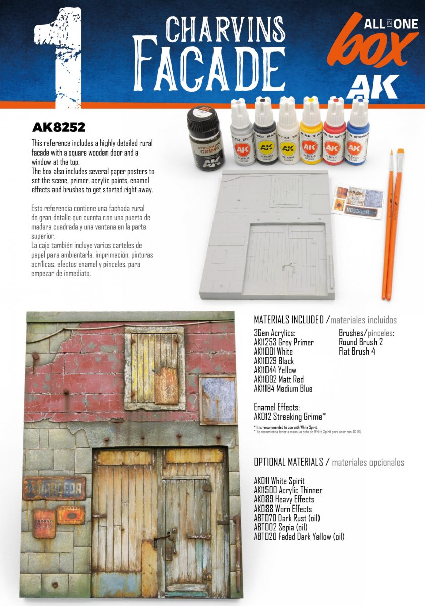 AK Interactive AK8252 ALL IN ONE SET -BOX 1 – CHARVINS FACADE – Bild 3