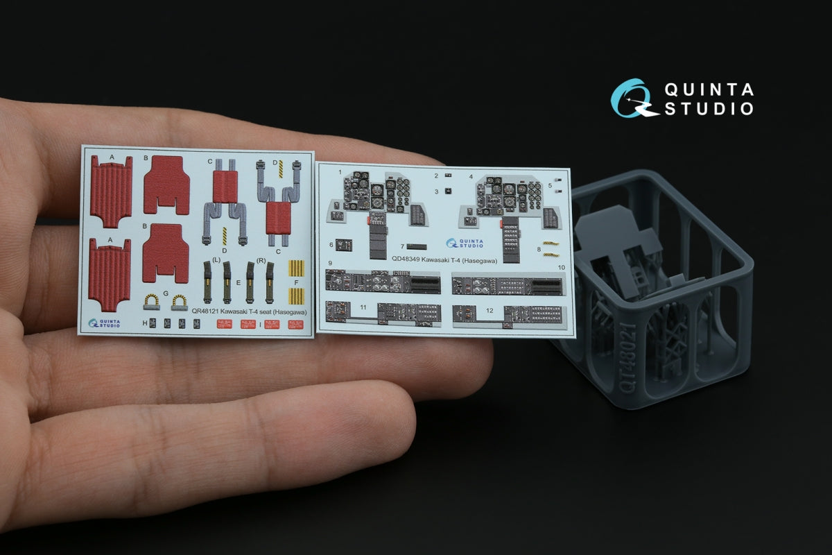 Quinta Studio QD+48349 Kawasaki T-4 3D-Printed &amp;amp; colored Interior on decal paper (Hasegawa) (with 3D-printed resin parts) 1/48 – image 9