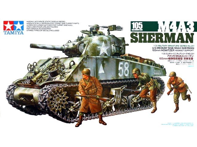 Tamiya 35251 M4A3 Sherman 105mm Howitzer 1/35