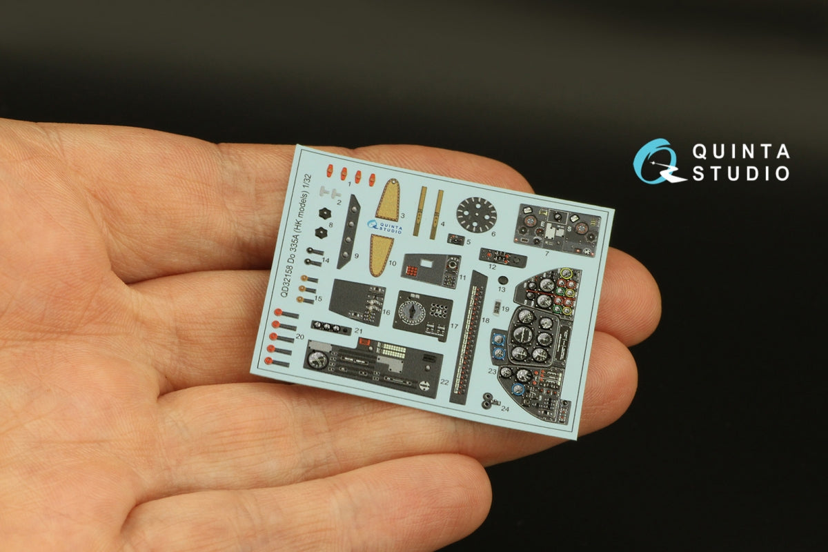 Quinta Studio QD32158 Do 335A 3D-Printed &amp;amp; colored Interior on decal paper (HK models) 1/32 – image 3