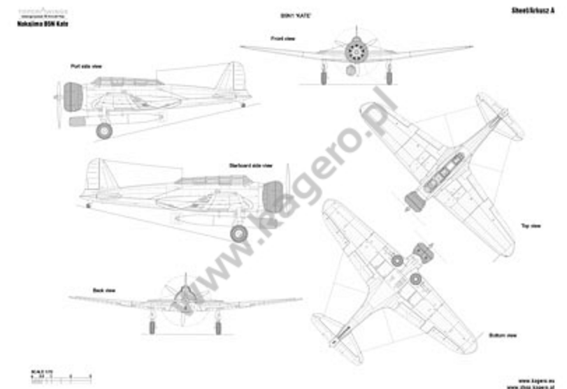 Kagero 7100 Nakajima B5N KATE. B5N1,B5N2 EN/PL – obrázek 5