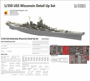 Very Fire VF350012 USS Wisconsin BB-64 Detail Up Set for VF350912 1/350 – immagine 2