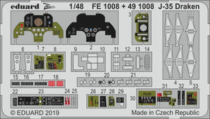 Eduard 491008 J-35 Draken interior HASEGAWA 1/48