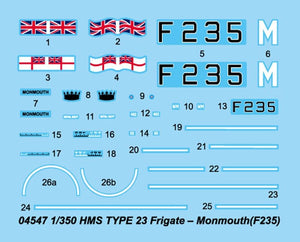 Trumpeter 04547 HMS TYPE 23 Frigate Monmouth (F235) 1/350 – imagen 5