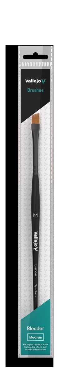 VALLEJO B05002 - Brush - Blender - Flat Angled Synthetic - Medium