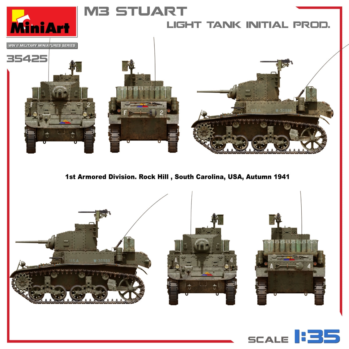 MiniArt 35425 M3 STUART LIGHT TANK, INITIAL PROD 1/35 – Bild 8
